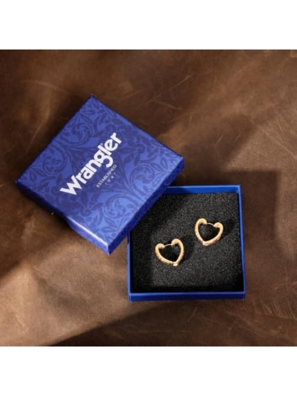 Trendy Cow Print Heart Drop Hoop Earrings for Women | Western-Inspired Jewelry - Picture 4 of 6